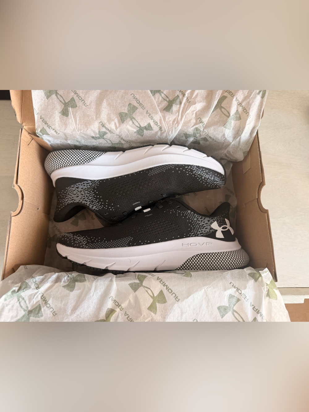 Under Armour HOVR Turbulence 2 Sneakers in Black & White - Women’s!